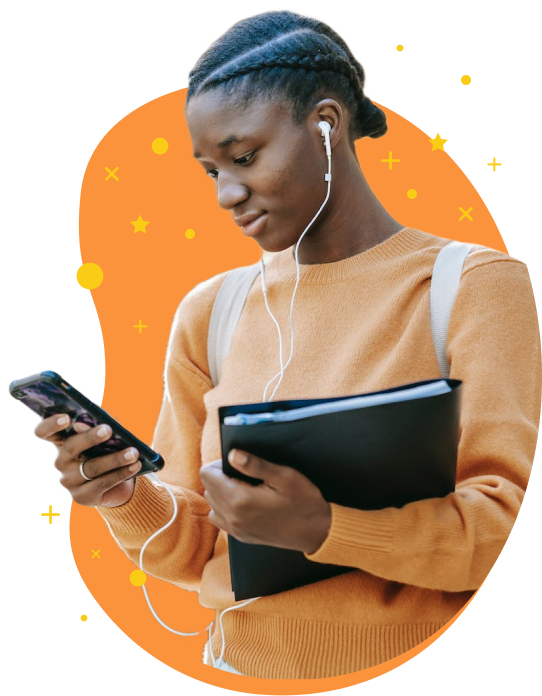 Creator holding a tablet